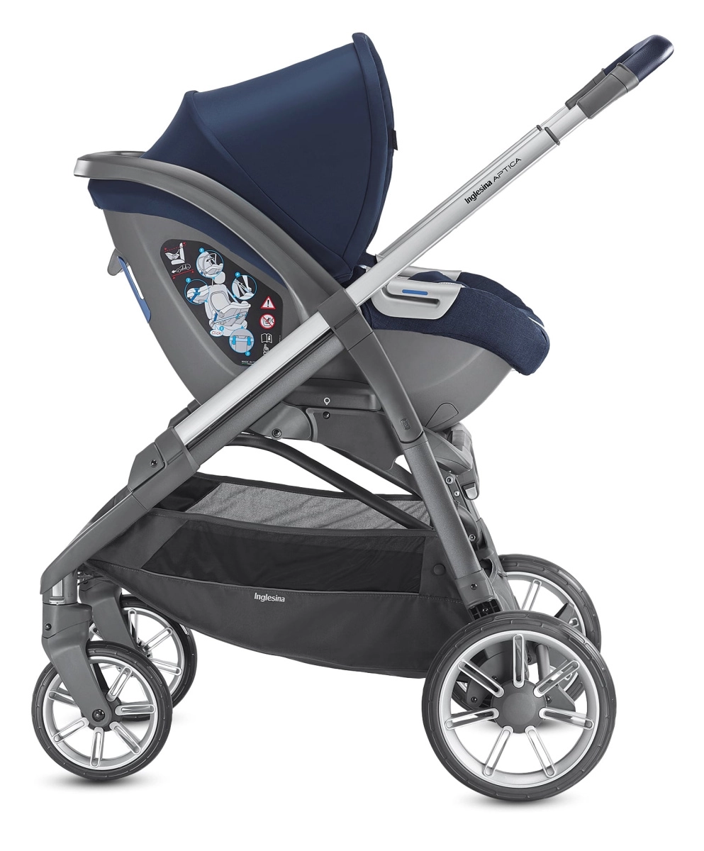 Коляска 3 в 1 Inglesina Aptica  с подставкой под люльку Stand Up,  Portland Blue
