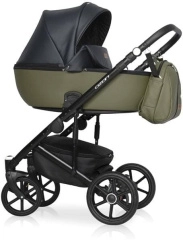 Коляска 3 в 1 Riko Basic Ozon 02 черно-зеленый