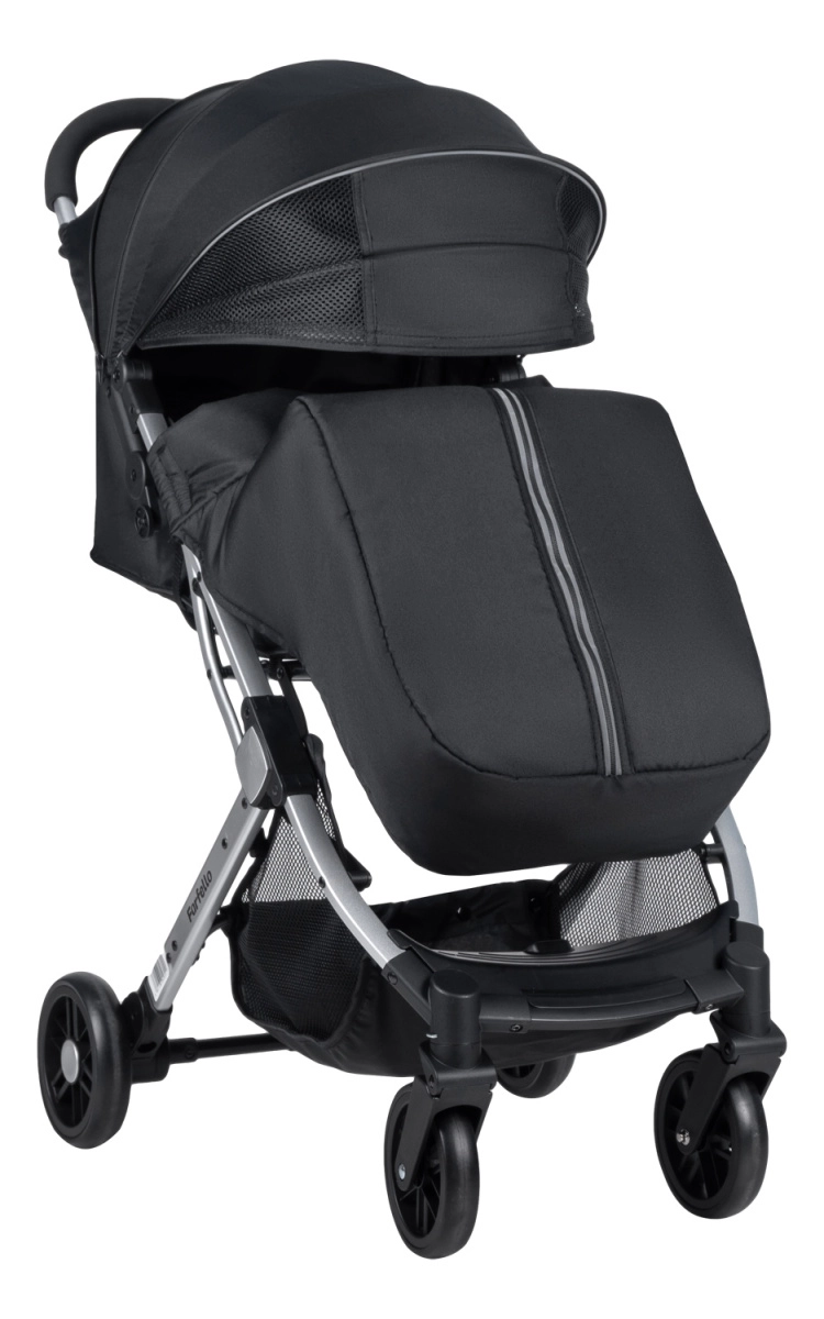 Коляска детская прогулочная Farfello Comfy Go (Black Черный (серебро) CG-35)