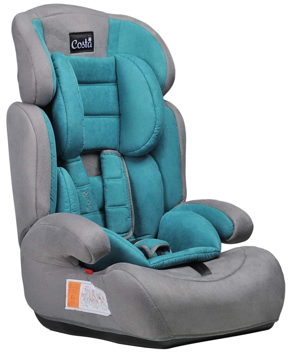 Автокресло детское Farfello CS-003 Изумрудно-зеленый/Emerald green велюр, YB702AEG